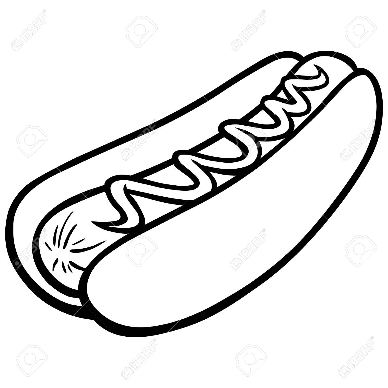 Hot Dog Illustration Royalty Free Cliparts, Vectors, And Stock.