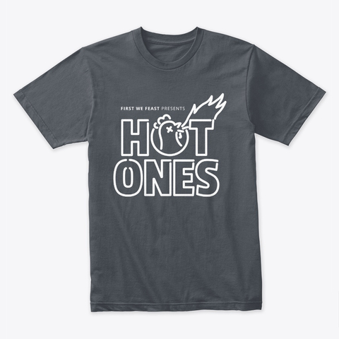 Grey Hot Ones Logo Tee.