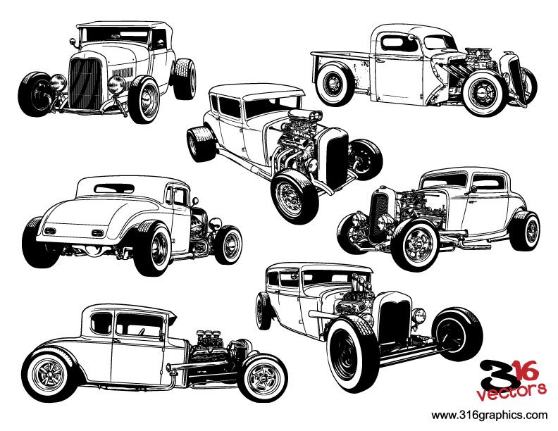 Hot Rod Clipart.