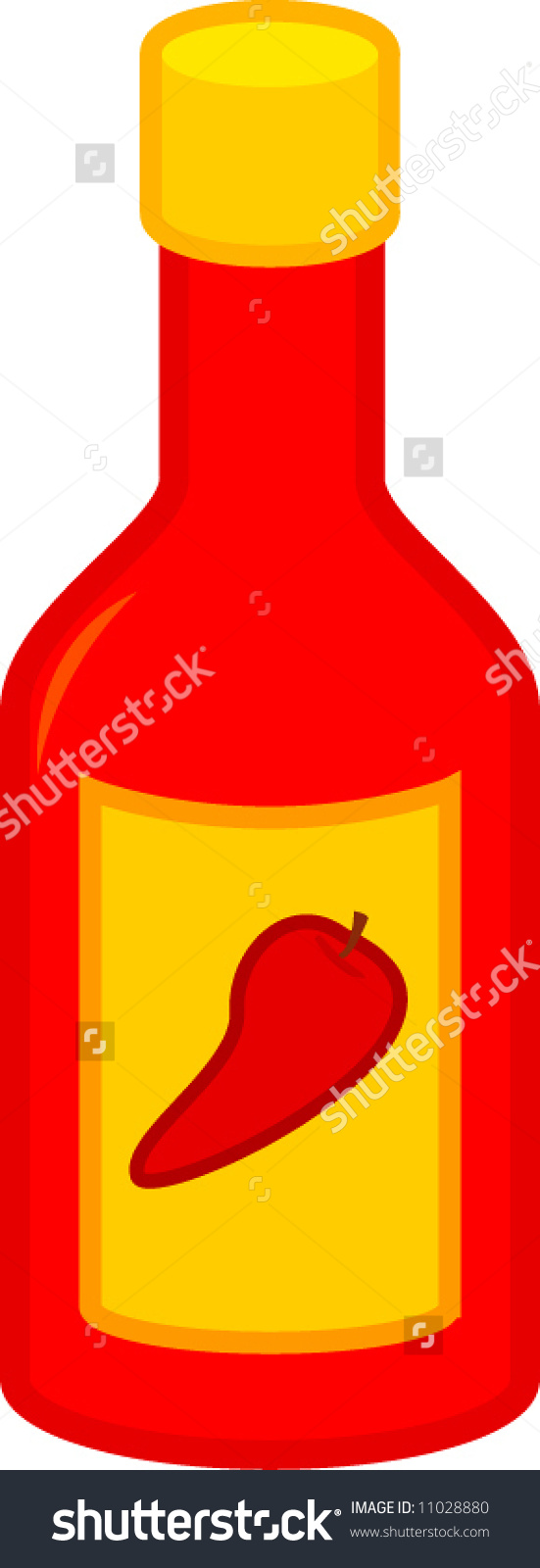Hot Sauce Bottle Stock Vector 11028880.