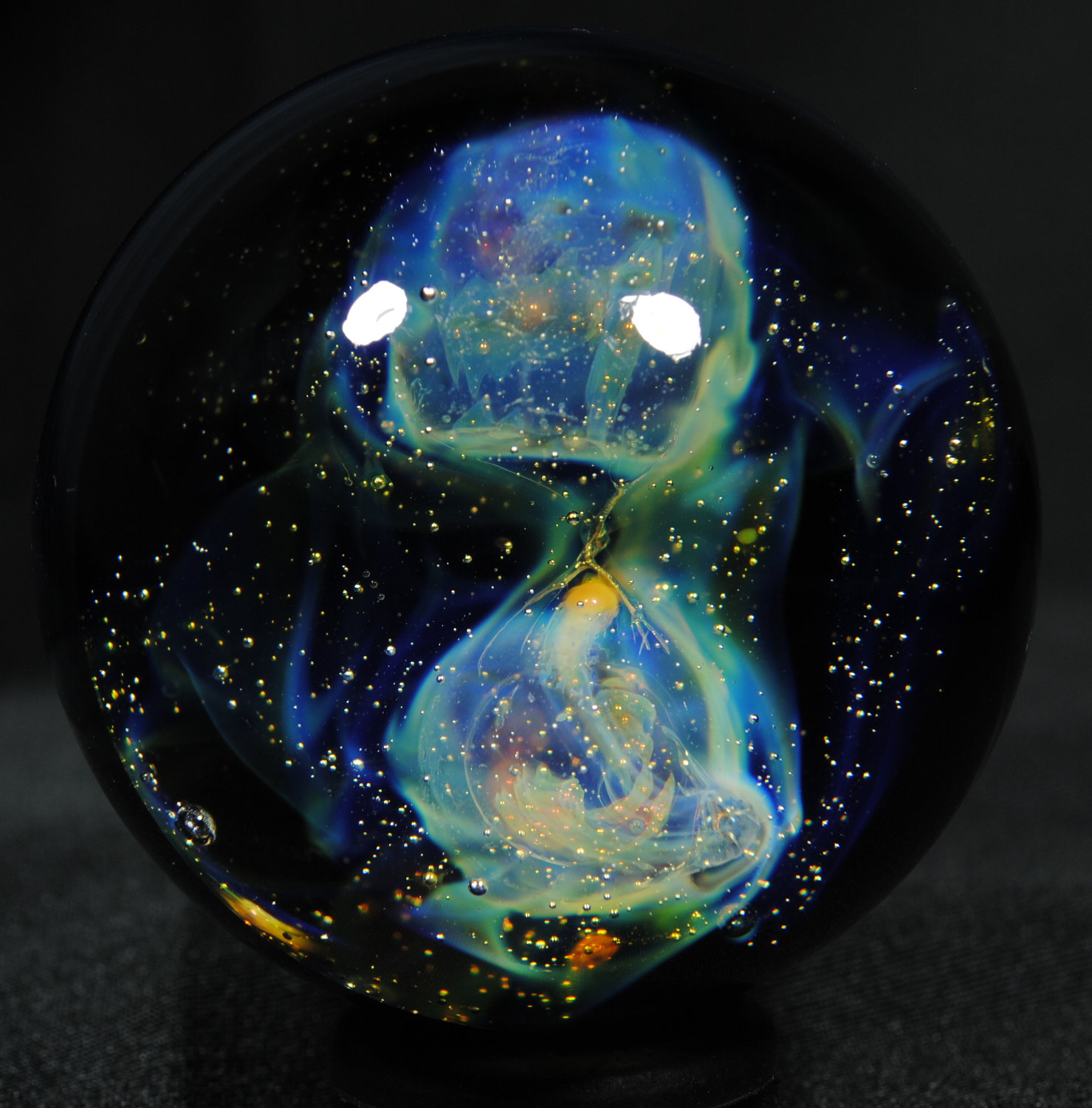 Hourglass Nebula Contemporary Marble by SCGlassStudio on Etsy.