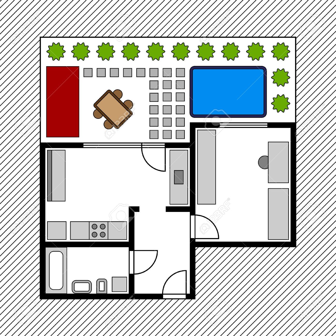 House Floor Plan Clipart - floorplans.click