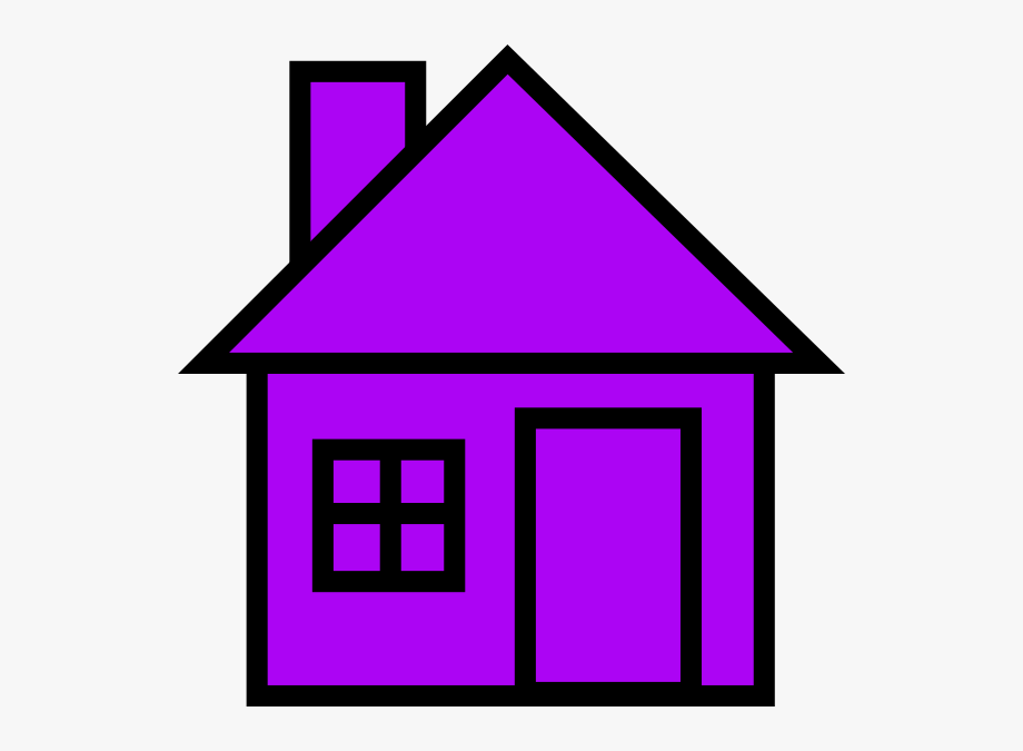 Purple House Clip Art.