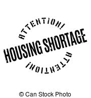 Vectors Illustration of Housing Shortage rubber stamp.