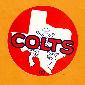 Details about RARE 1960s OLD TEAM STOCK HOUSTON COLT 45s COLTS 3 3/4 inch  DECAL STICKER ASTROS.
