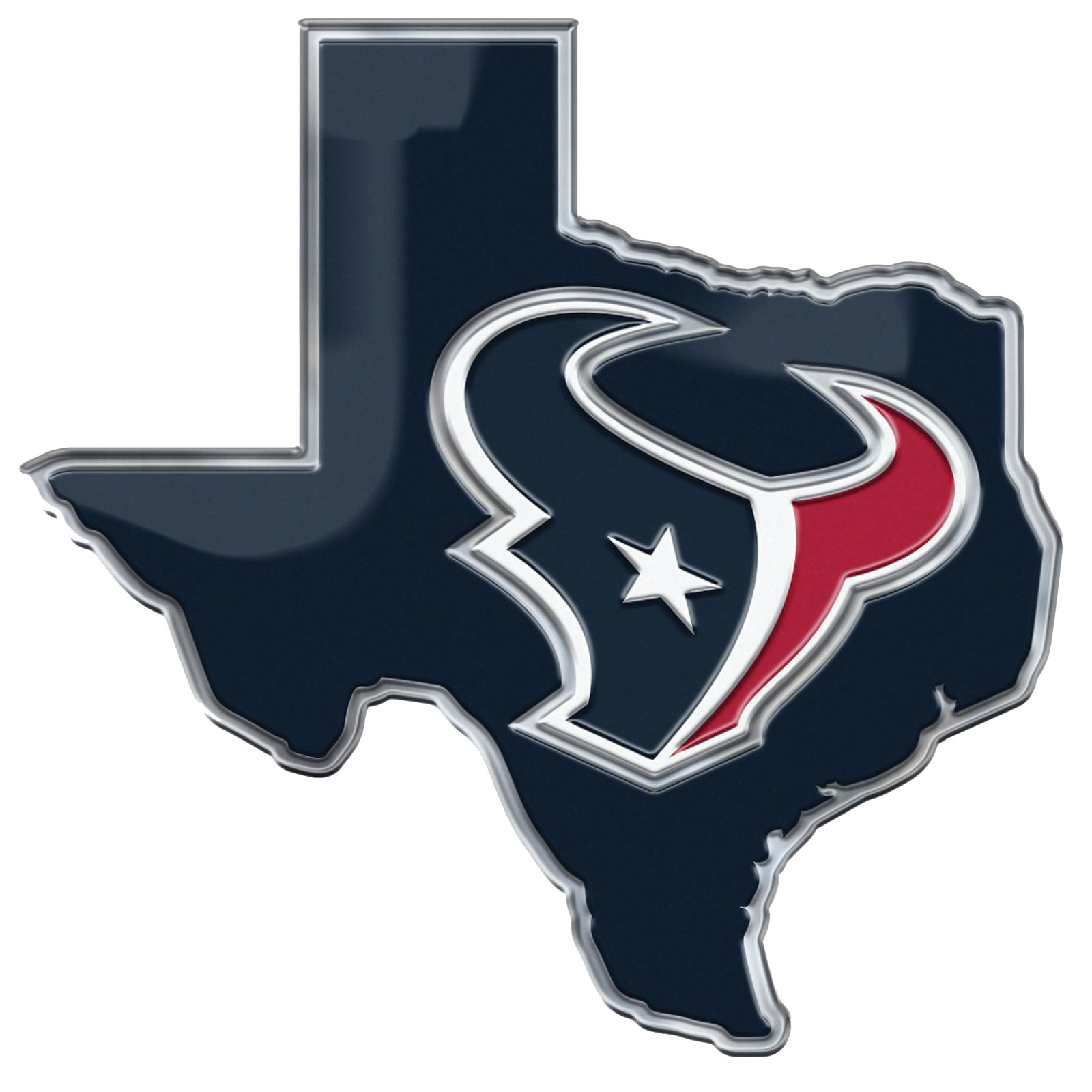 Details about Houston Texans State of Texas NFL Football Color Aluminum Car  Auto Emblem.