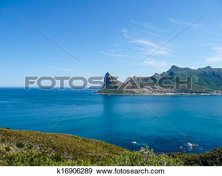 Stock Photograph of hout bay view from chapman's peak, south.