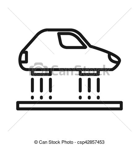 Clipart Vector of personal hover car illustration design.