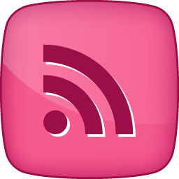 Pink RSS Hover Icon, PNG ClipArt Image.