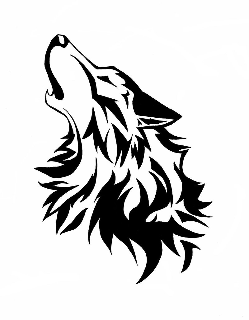 Howling Wolf Head Clip Art N6 free image.