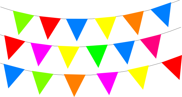Colorful bunting banner clipart png transparent clker.