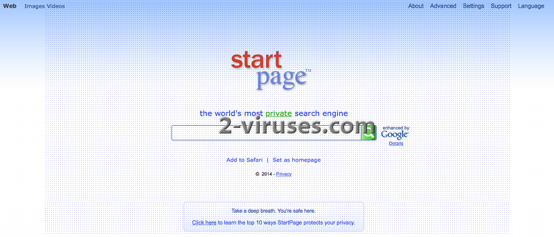 Startpage.com virus.