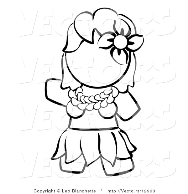 600 Top Coloring Pages Hula Girl For Free