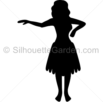 Hula Girl Silhouette.