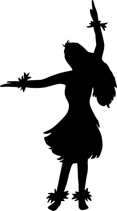 Hula Girl Silhouette Clip Art