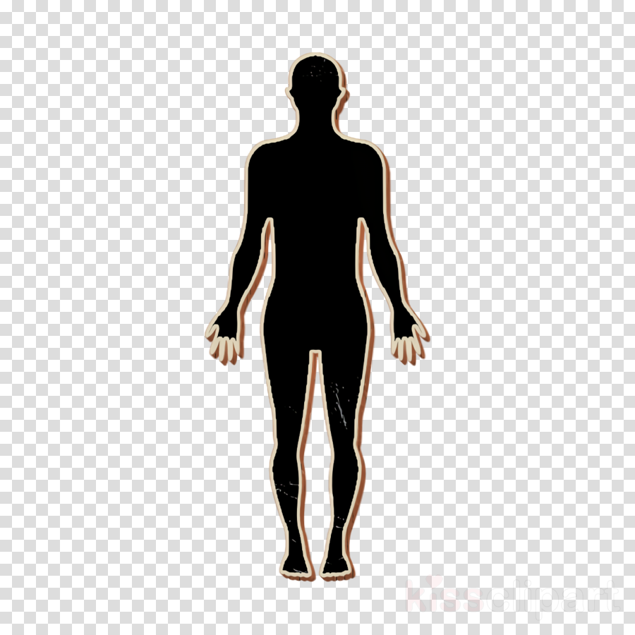 Standing human body silhouette icon Body Parts icon Human.