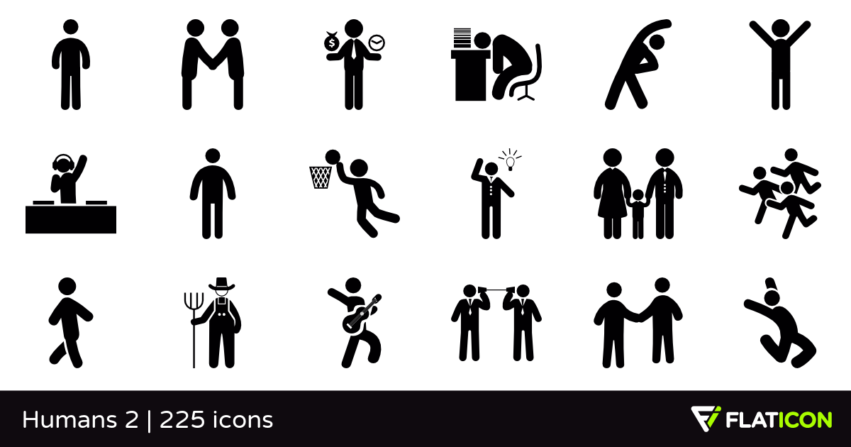 Humans 2 225 free icons (SVG, EPS, PSD, PNG files).
