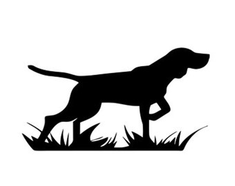 hunting dog decal stencil svg dxf file instant download silhouette.