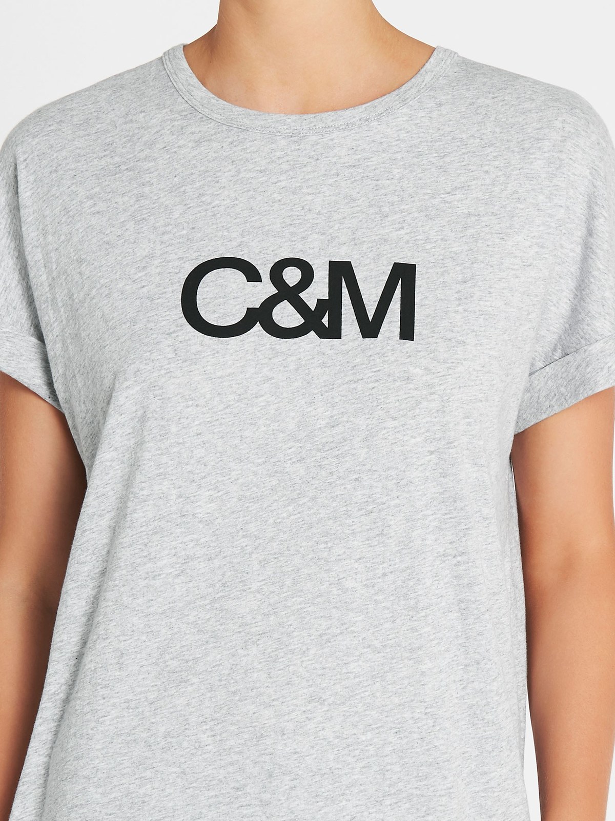 C & M Camilla And Marc Huntington Logo Slub Tee.