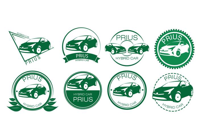 Free Hybrid Car Badges Vector.