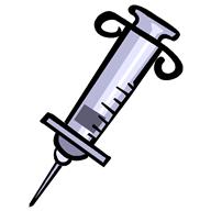 Hypodermic needle clipart.