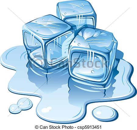 Vector Clip Art of Ice cubes.