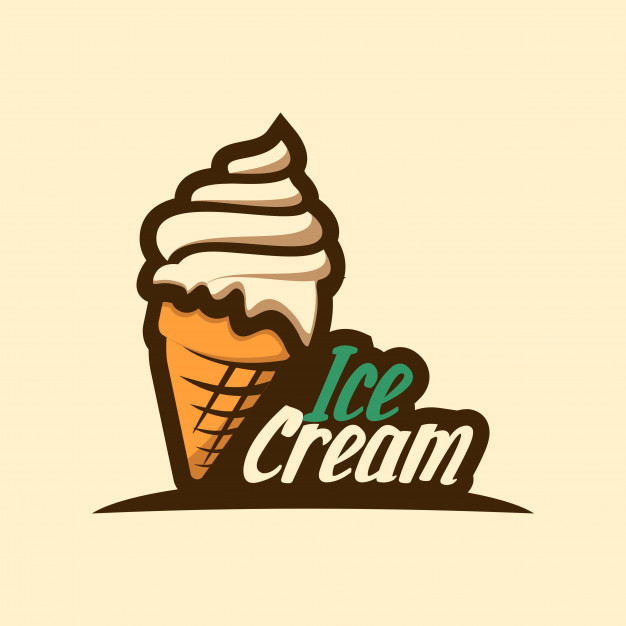 Ice cream logo vector Vector.