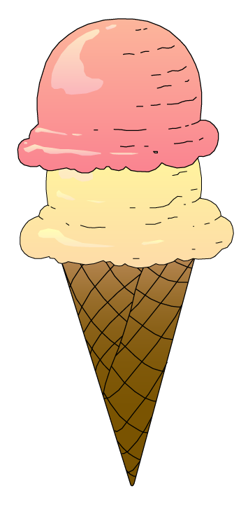 Ice cream cone ice cream no cone clipart.