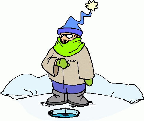 Ice Fisherman Clipart.