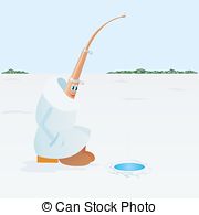 Clipart of Winter fishing.