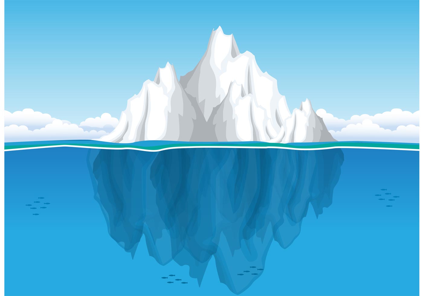 Iceberg Free Vector Art.