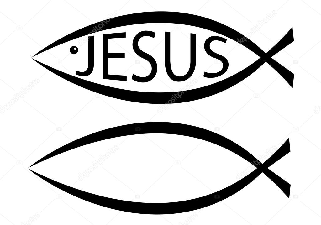 Clipart: ichthus fish symbol.