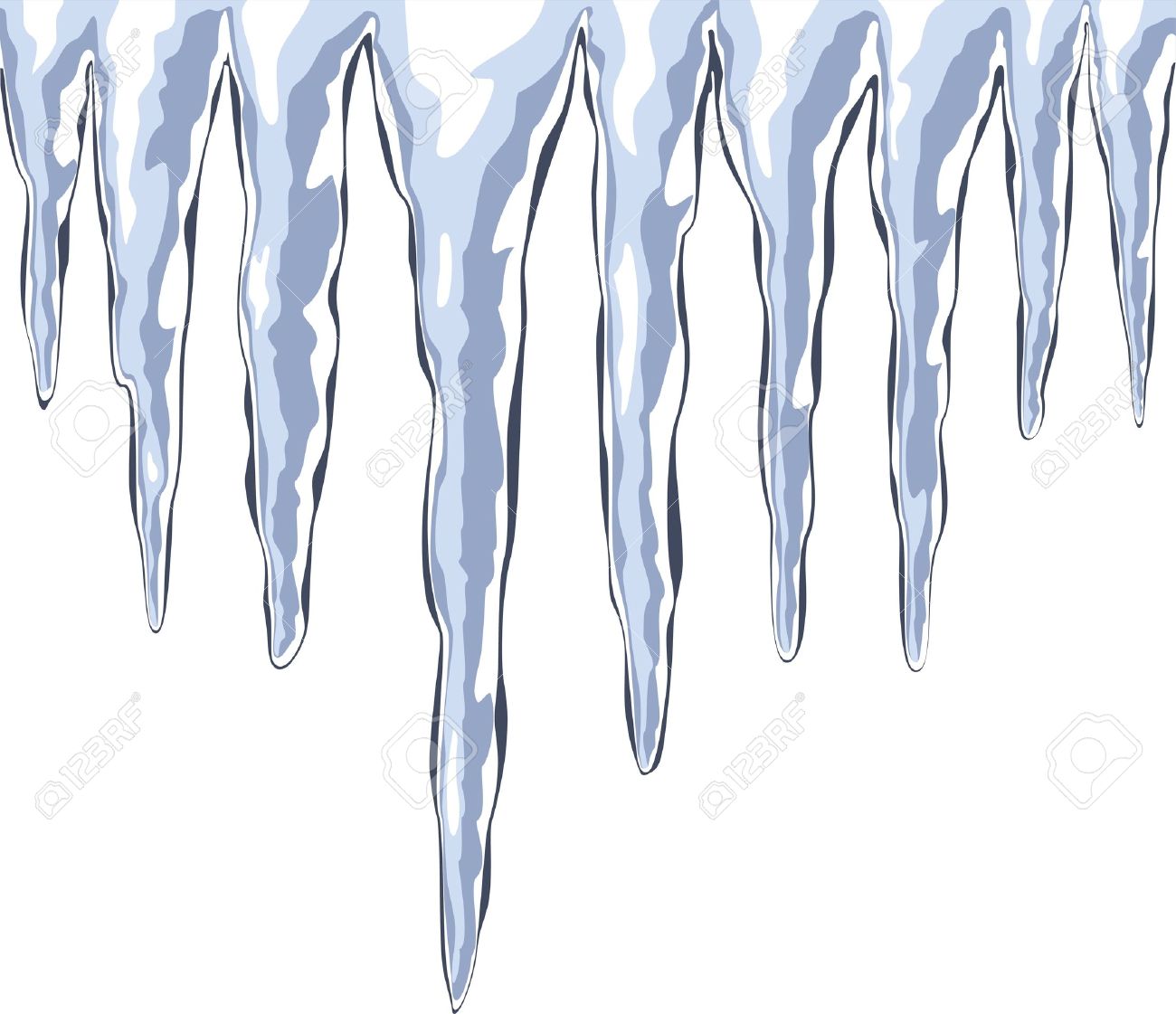 Ice Icicles Clipart.