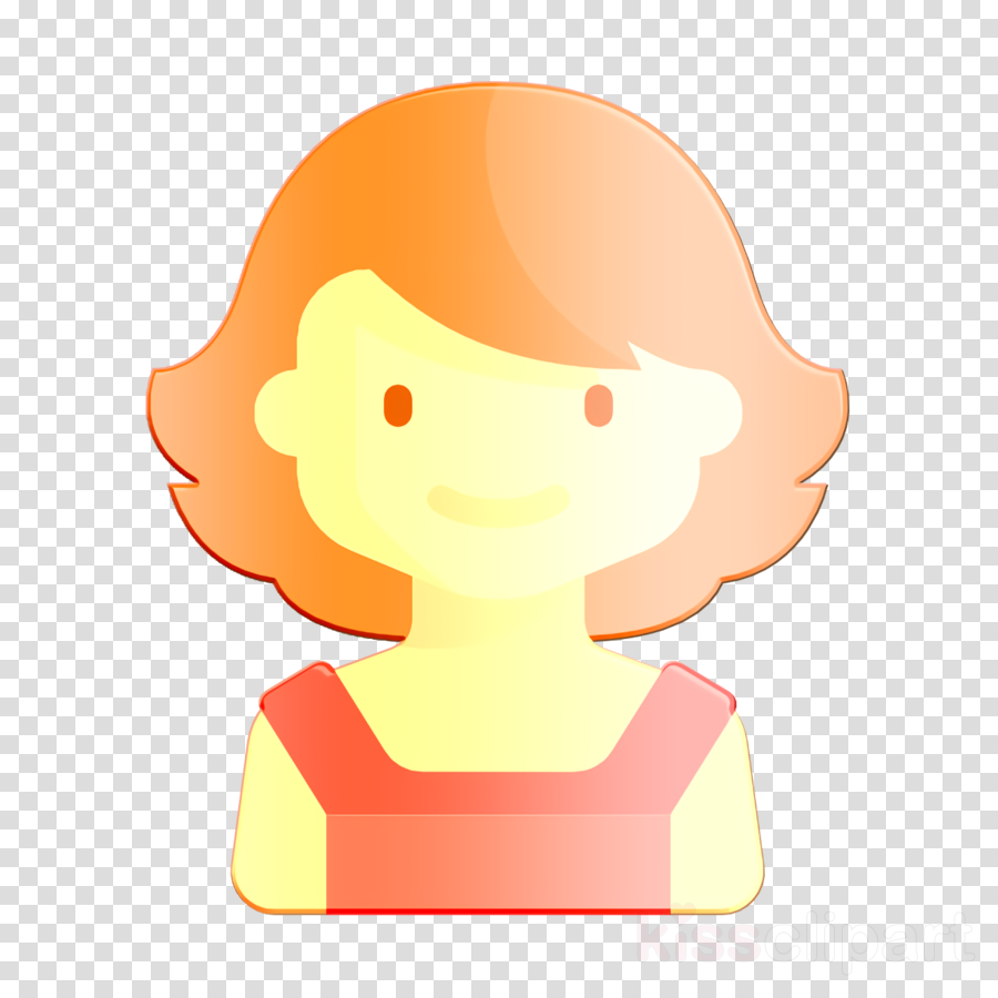 Kids Avatars icon Girl icon clipart.