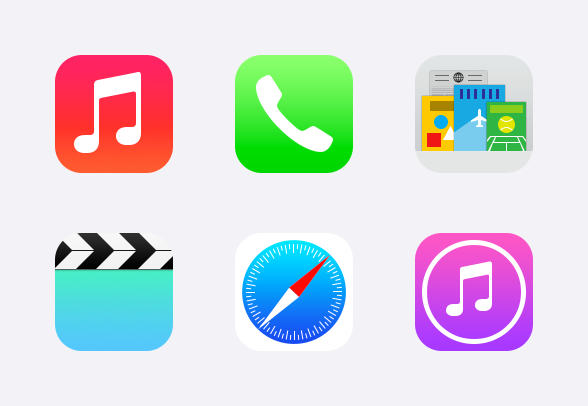 Apple iOS 7 icons icons by.