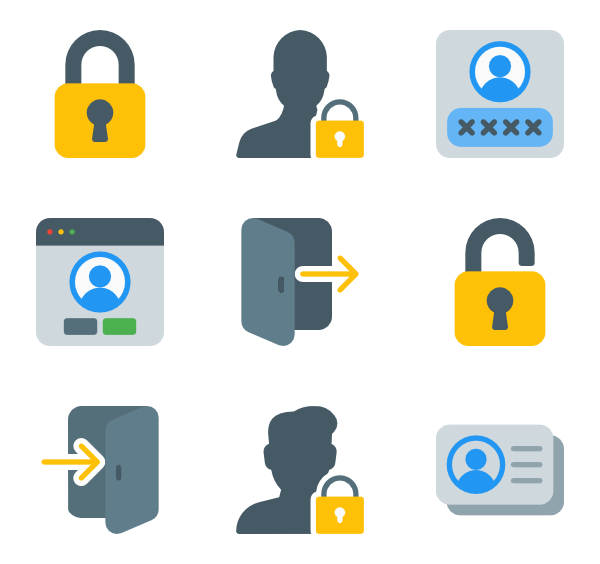 Login Icons.