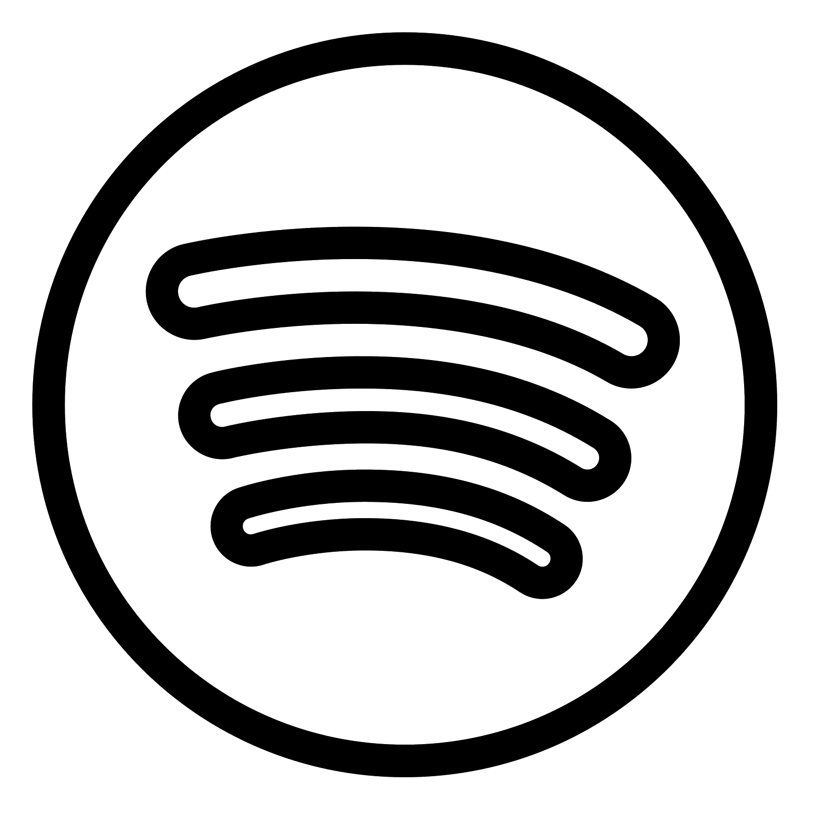 spotify black and white logo .png