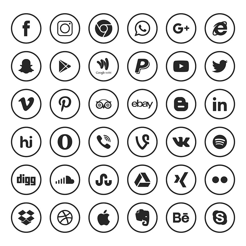 Iconos Redes Sociales Png (102+ images in Collection) Page 1.
