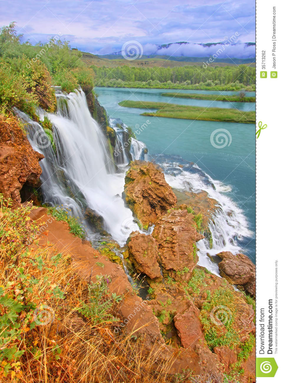 Caribou National Forest Waterfall Idaho Stock Photography.