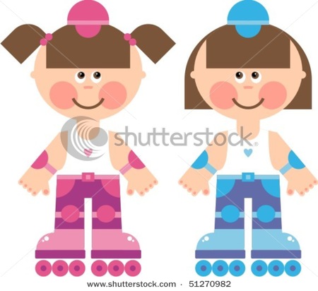 Identical Twins Clipart.