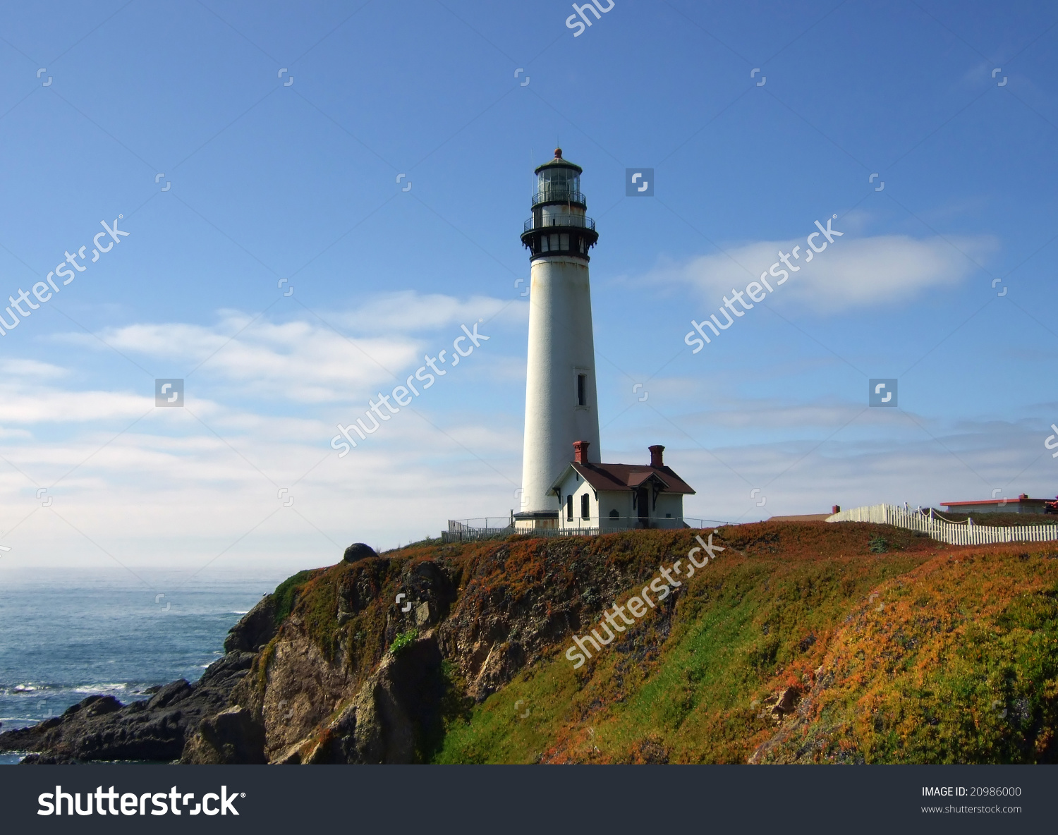 Pigeon Point Lighthouse With Rocky Coastline Stock Photo 20986000.