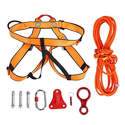 Amazon.com : Rock Safety Belt Descender Rope Carabiner Set.