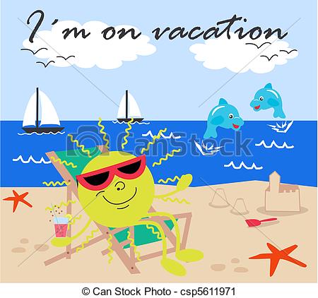 I'm On Vacation Clipart.