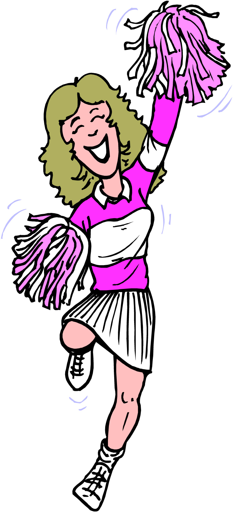 Cheerleader cheerleading cartoon clip art clipartcow.