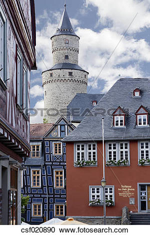 Stock Photography of Germany, Hesse, Idstein, Old town hall.