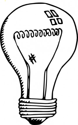 Incandescent light bulb clip art free vector in open office.