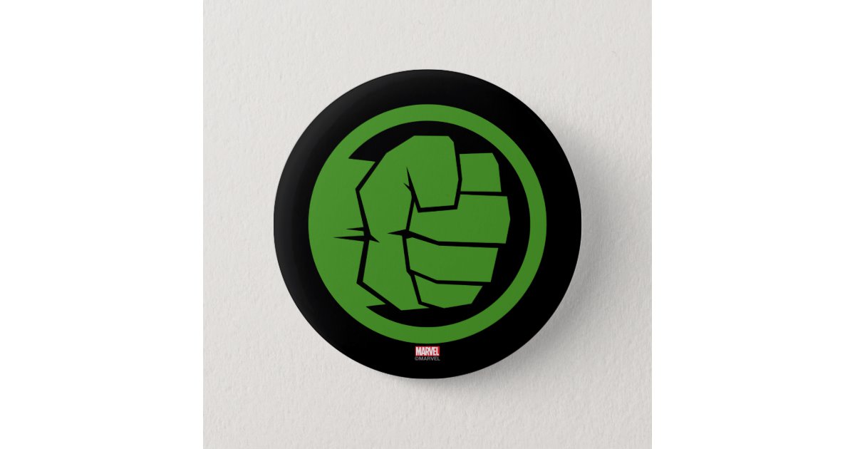 Incredible Hulk Logo Button.