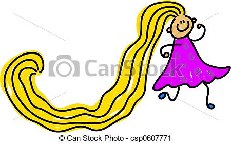 Clipart of really long hair.