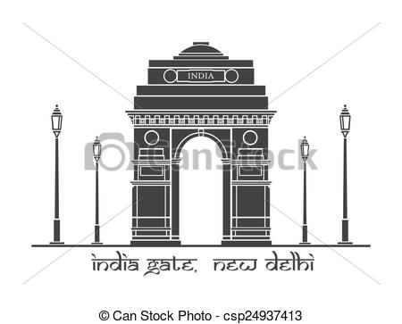 India gate Clip Art and Stock Illustrations. 503 India gate EPS.