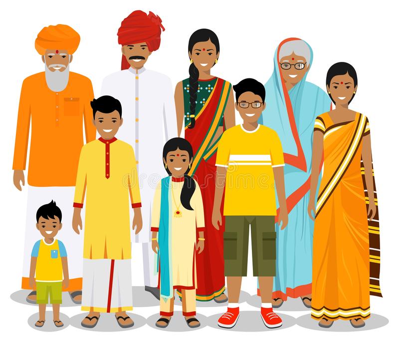 Indian Family Clip Art